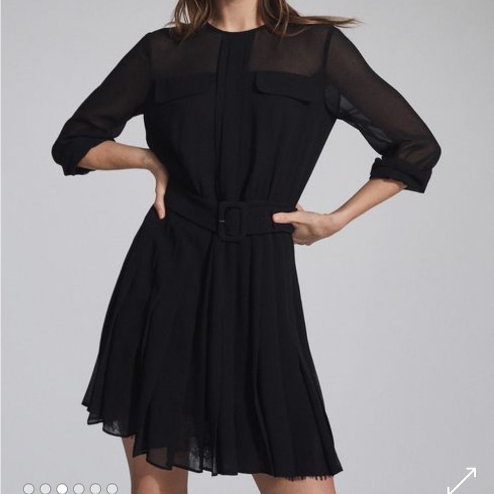 Reiss MALLIE LACE TRIM MINI DRESS